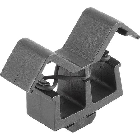 KIPP Cable Clip With Hammer, Form:B Polyamide, Black, Type I K1280.2108